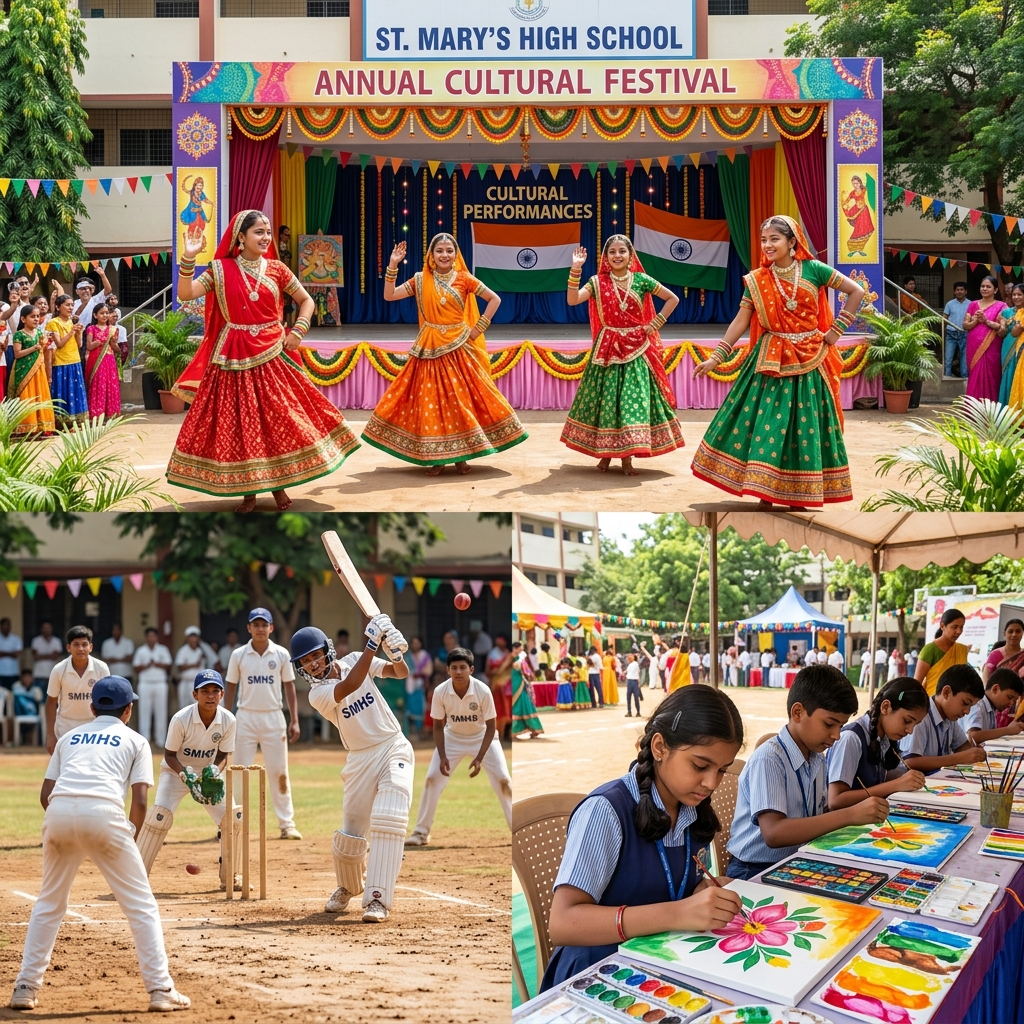 Students engaged in extracurricular activities at Sreenivasa Vidyanikethan